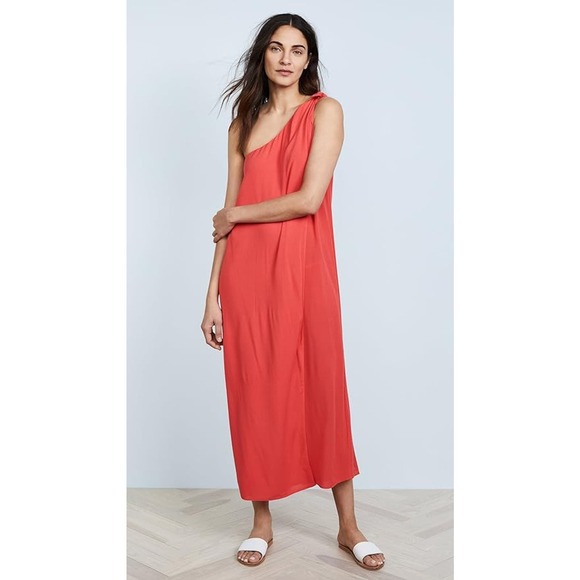 Mara Hoffman Dresses & Skirts - Mara Hoffman One Shoulder Camilla Cover-Up Dress Red /M